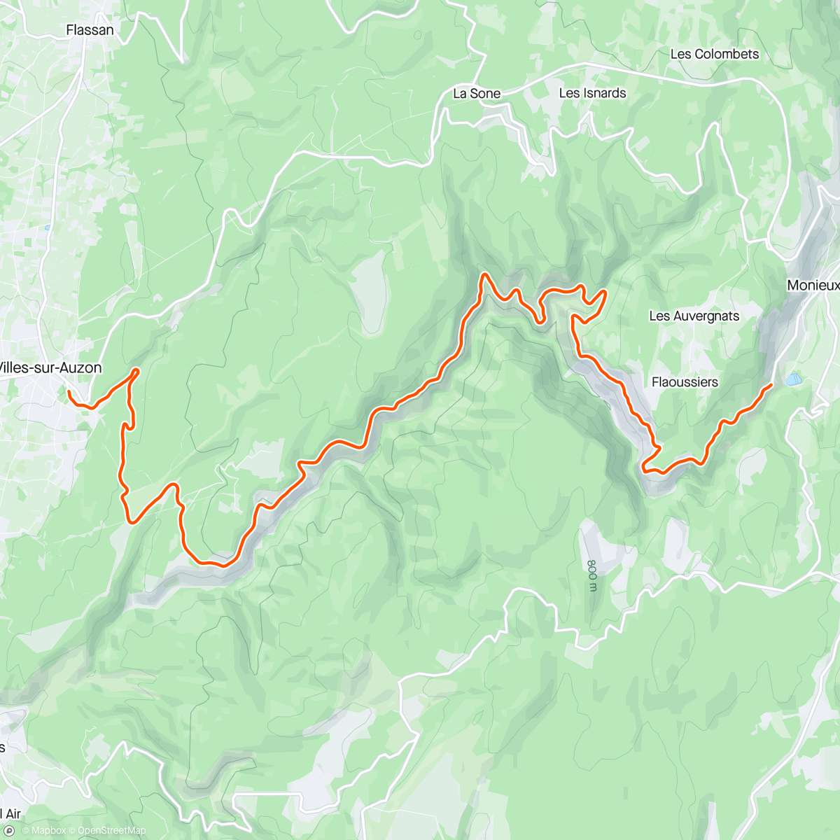 Map of the activity, Rustige duurloop Gorge de la Nesque met Anna 🏃🏻‍♀️🏃🏽‍♀️