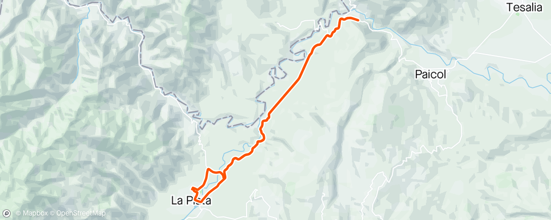Mapa da atividade, Vuelta ciclística por la tarde