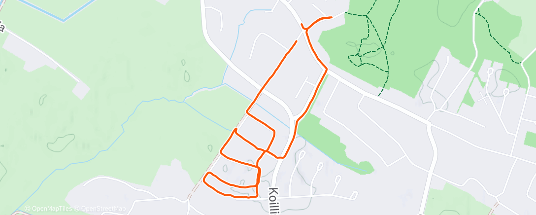 Map of the activity, Afternoon Walk