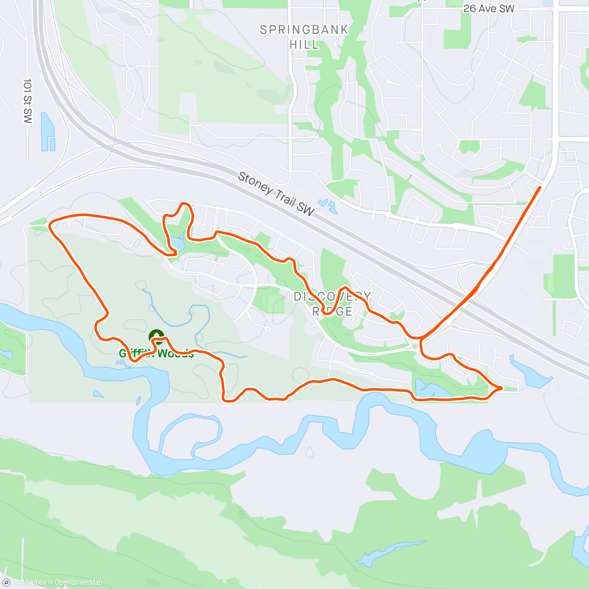 Map of the activity, Solo Forest Loop