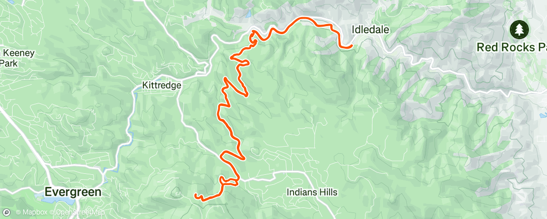 Map of the activity, Morning Trail Run