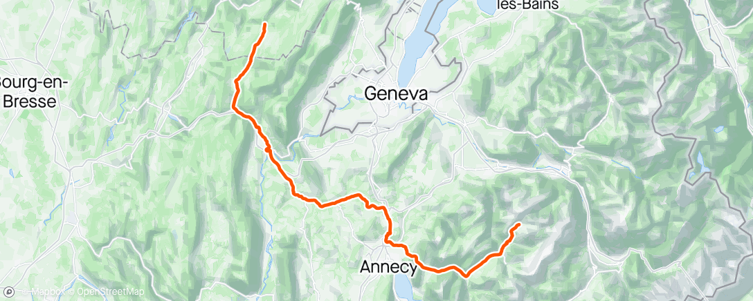 Mapa de la actividad, Reco tour de France étape 7
