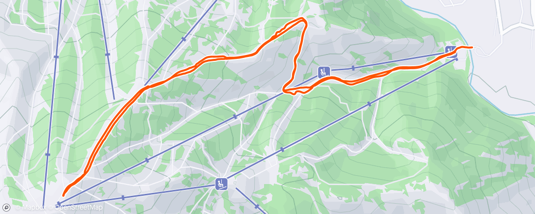 Map of the activity, Skiing w/ Jedi