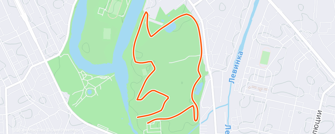 Map of the activity, Morning Run