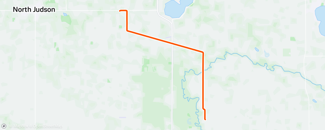 Map of the activity, Late evening ride home from VBS