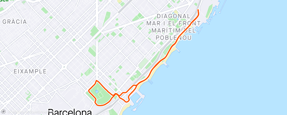 Map of the activity, Evening Run ☁️