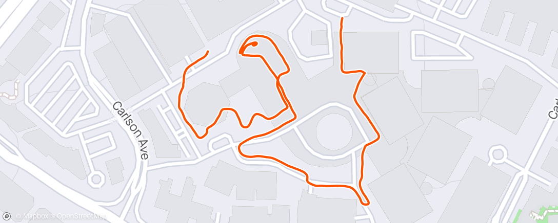 Map of the activity, R1-Lunch Work Walk