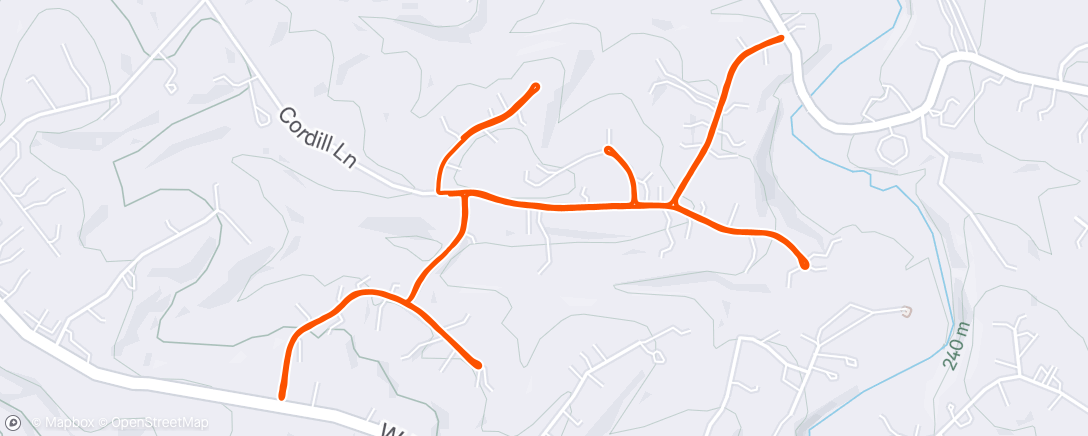 Map of the activity, Morning Run