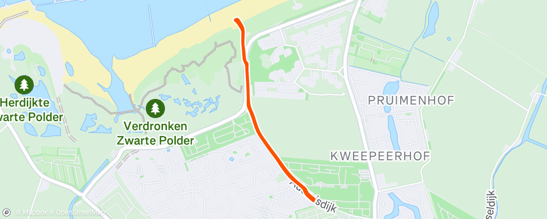 Map of the activity, Namiddagwandeling