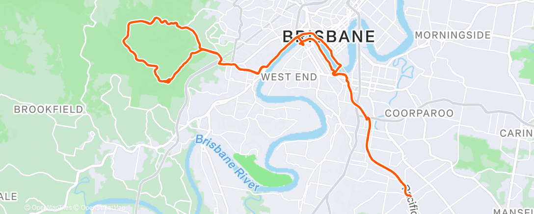 Map of the activity, Morning Ride