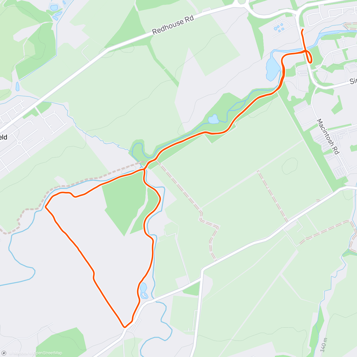 Mappa dell'attività Afternoon Run