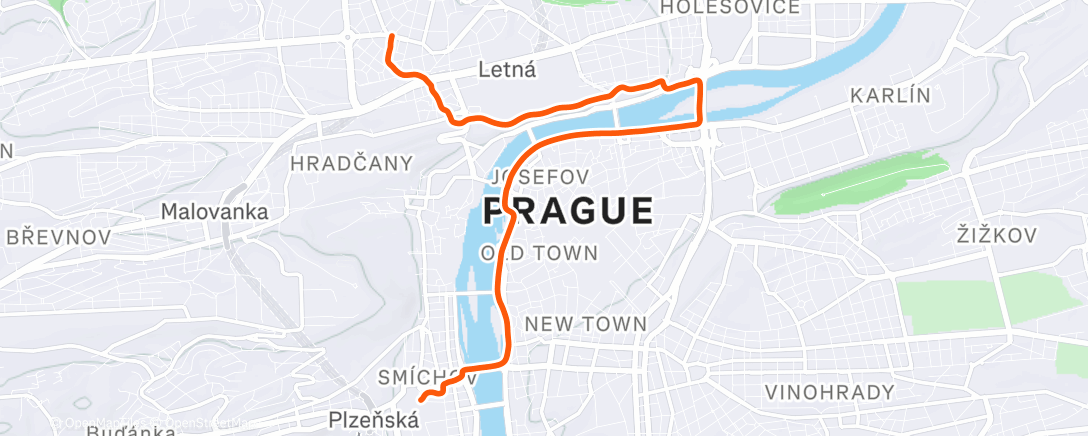 Map of the activity, Lunch Run