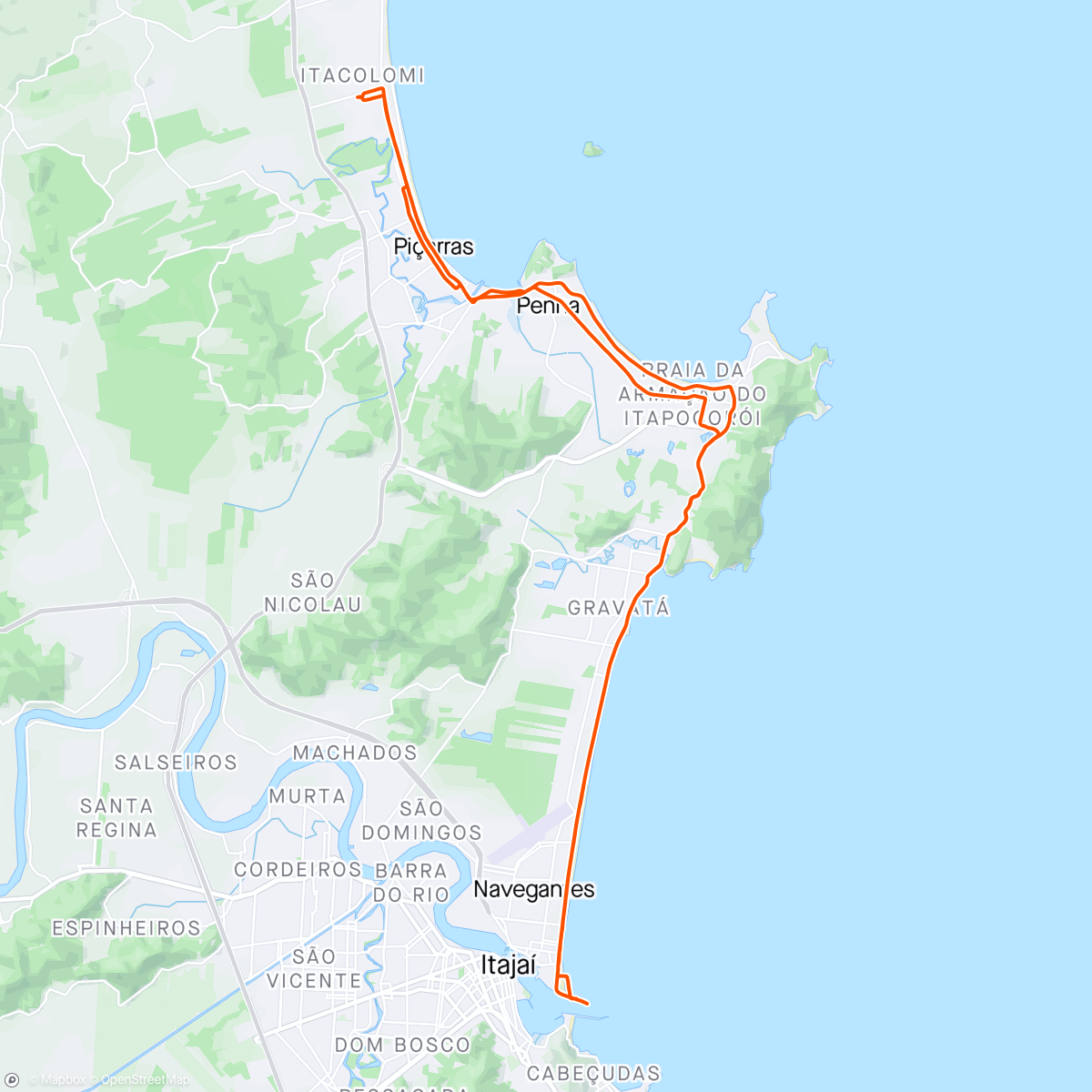 Map of the activity, Navegantes