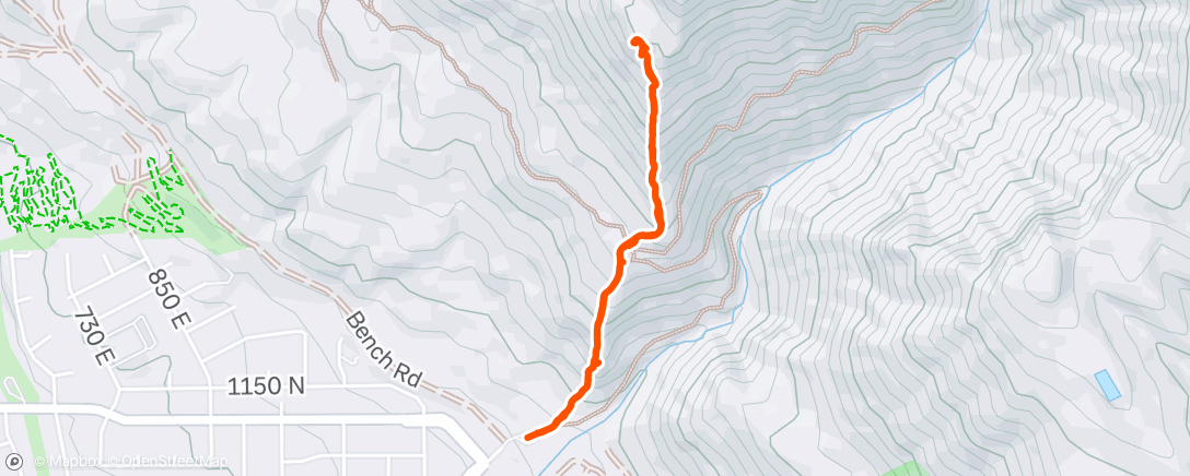 Map of the activity, Evening Walk