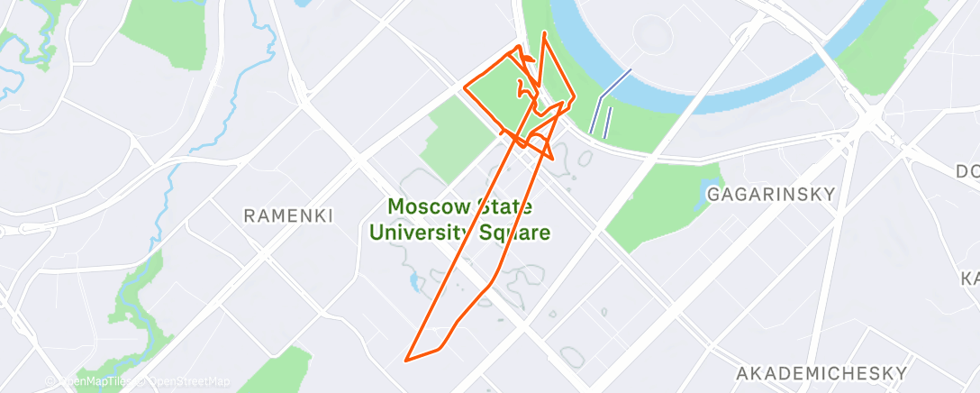 Map of the activity, Северный лыжный заезд (день)