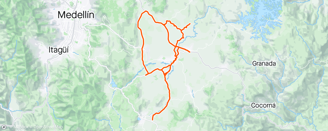 Mapa da atividade, Bicicleta por la mañana