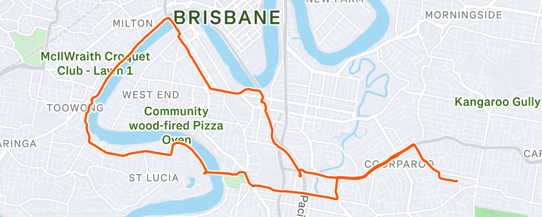 Map of the activity, Morning Ride