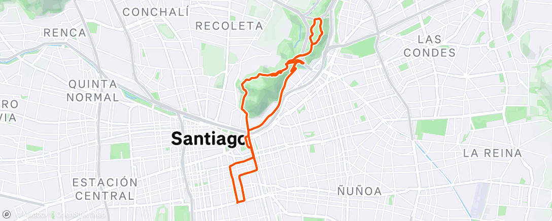 Map of the activity, Bicicleta por la mañana