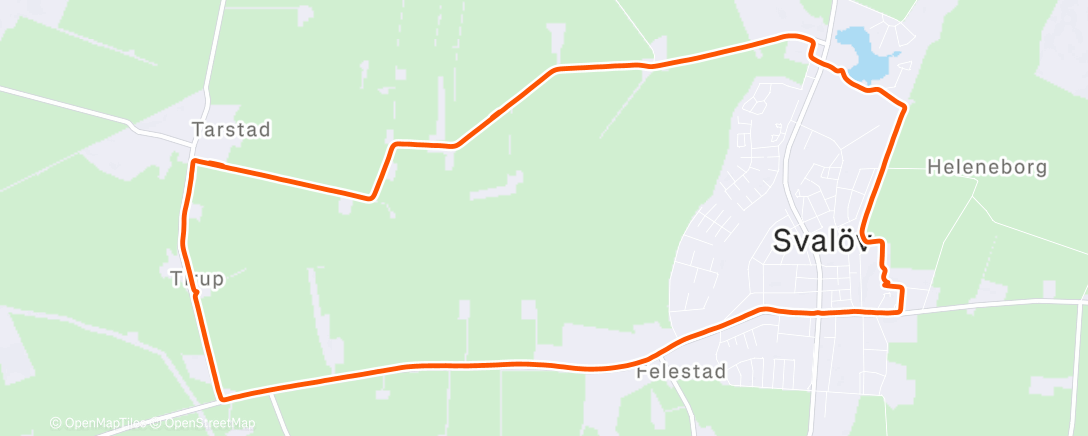 Карта физической активности (Evening Run with Söderåsens FK)