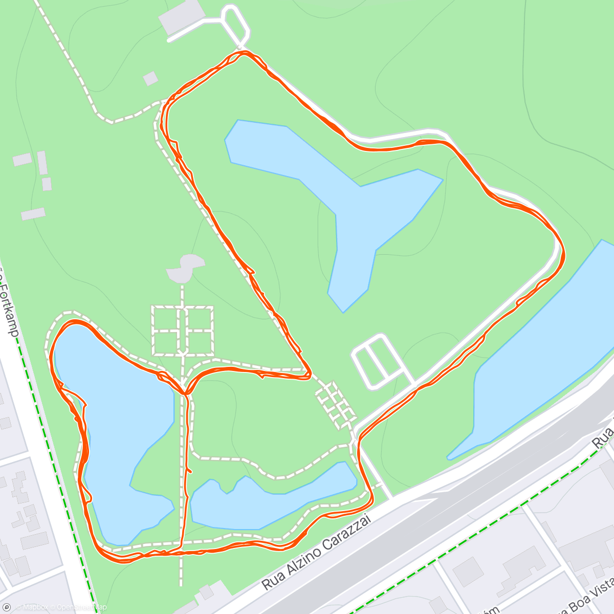 Map of the activity, Caminhada Parque das Araucárias