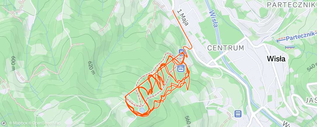 Map of the activity, Afternoon Mountain Bike Ride