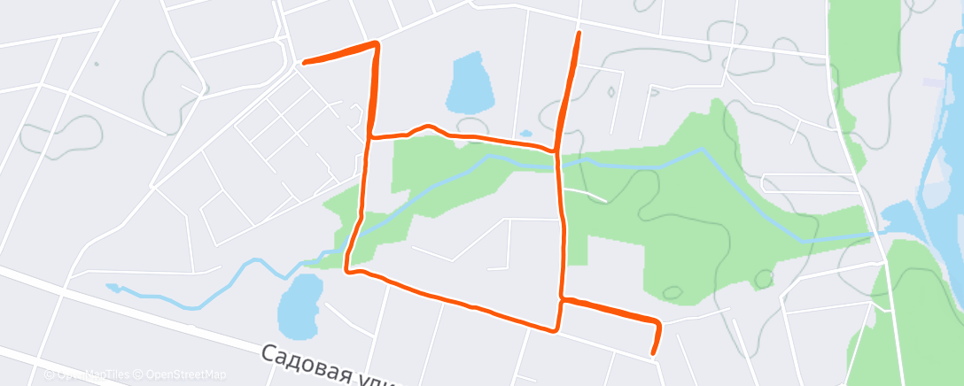 Map of the activity, Morning Run