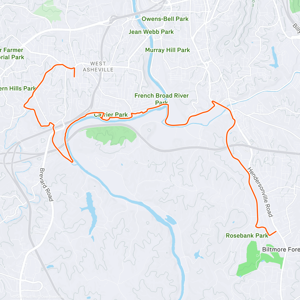 Map of the activity, Afternoon E-Bike Ride