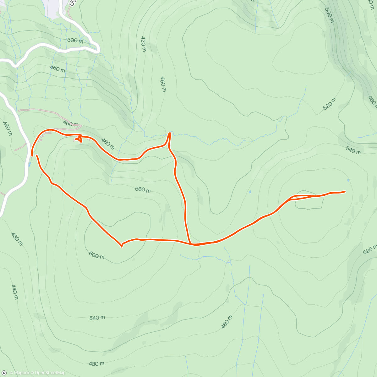 Map of the activity, Morning hike, trying to wear the husky out! 😅🐕🐶