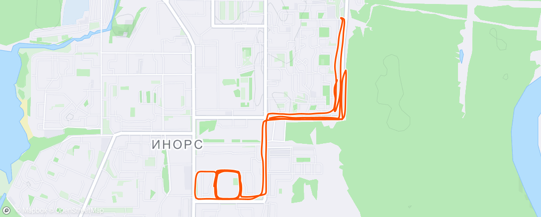 Map of the activity, Afternoon Run