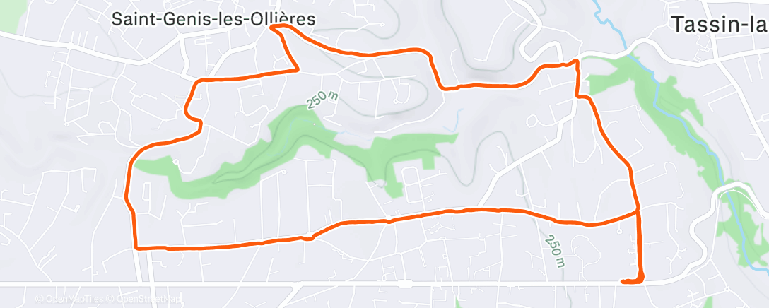Map of the activity, Lunch Run