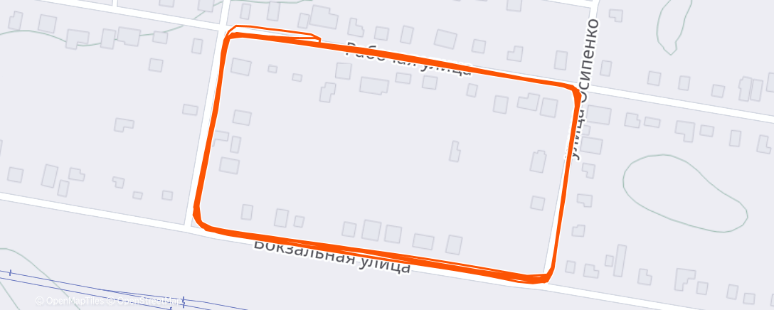 Map of the activity, Вечерний забег