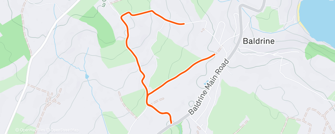 Map of the activity, Afternoon Hike