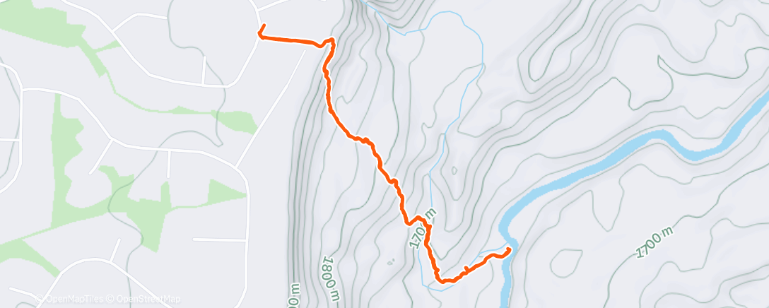 Map of the activity, Afternoon Hike