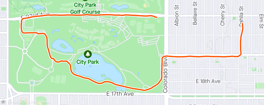 Map of the activity, Denver / Denver, City Park