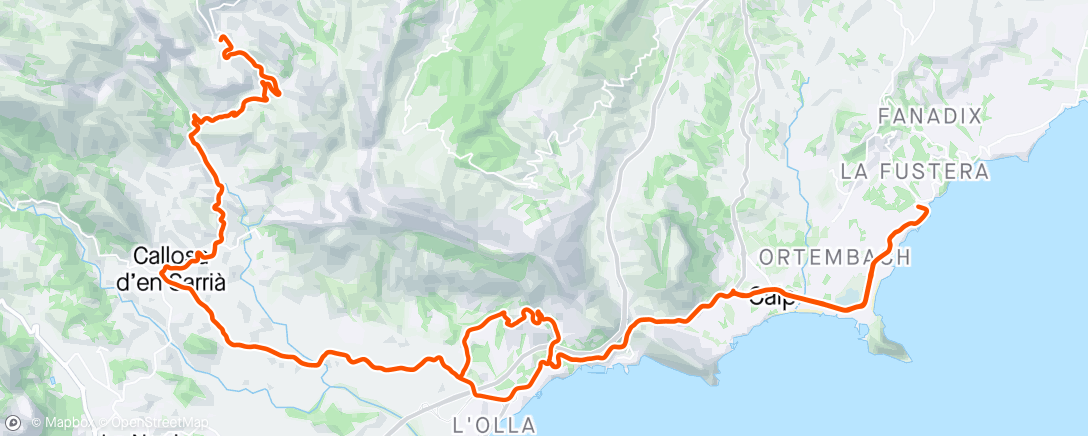 Map of the activity, Nice Strava-tour or staying dry