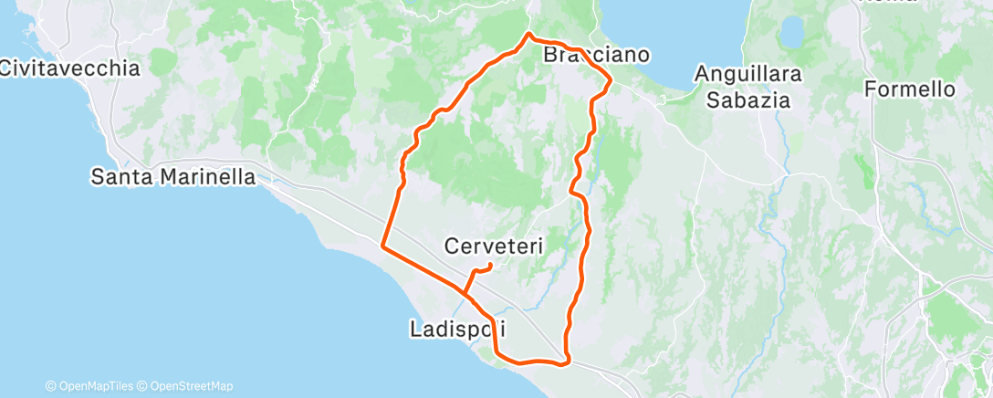 Карта физической активности (Pedalata pomeridiana)