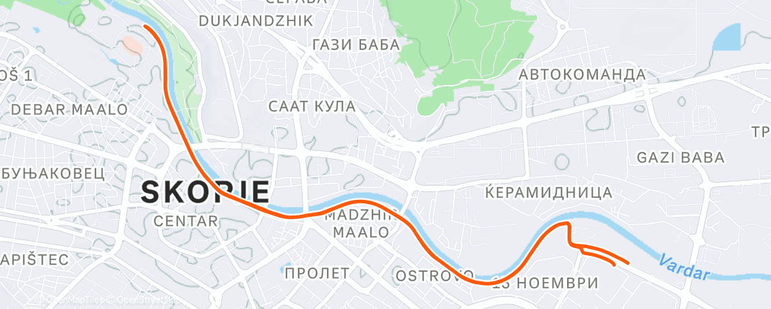 Карта физической активности (Evening Run 🌬️)