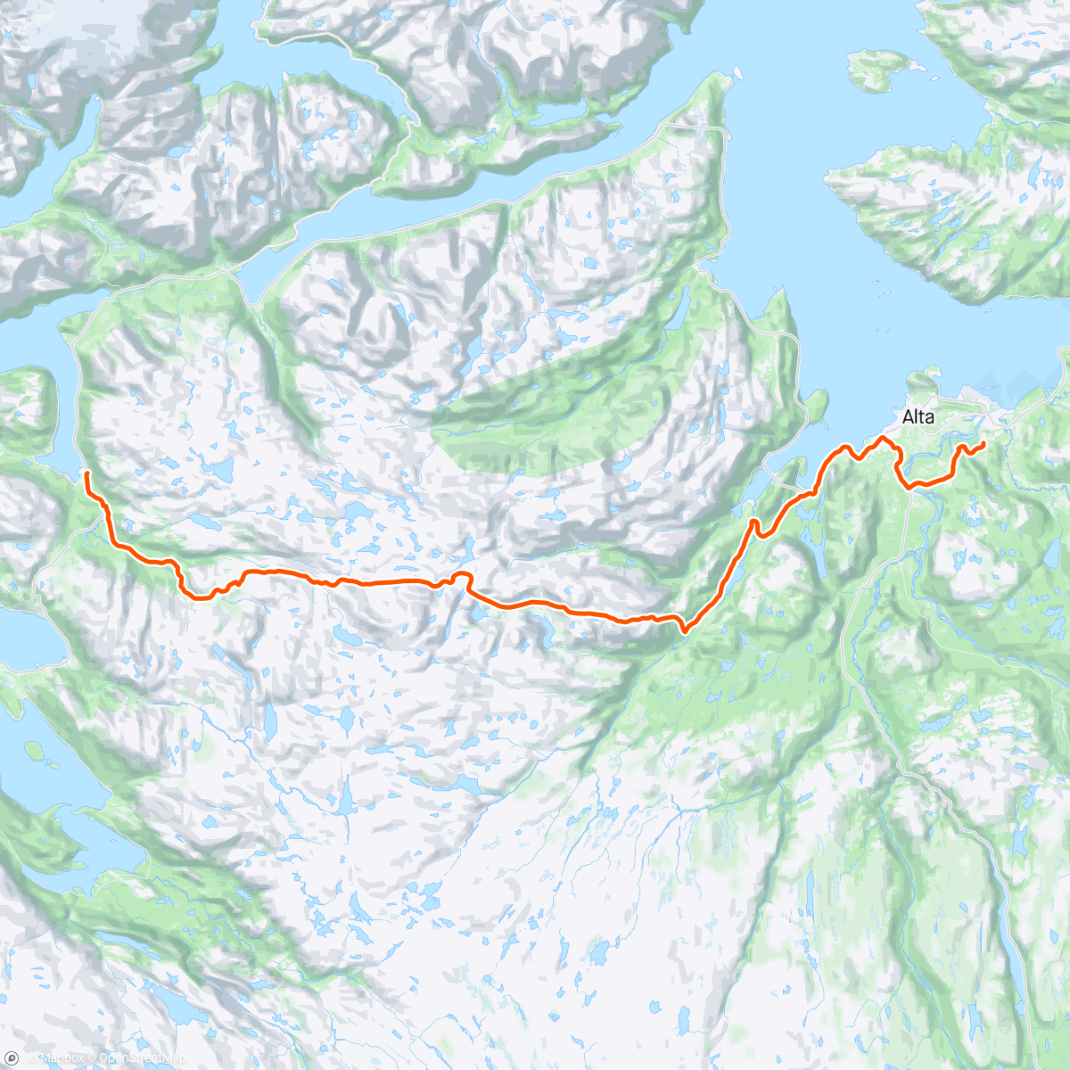 Carte de l'activité Den korteste veien til Burfjord!