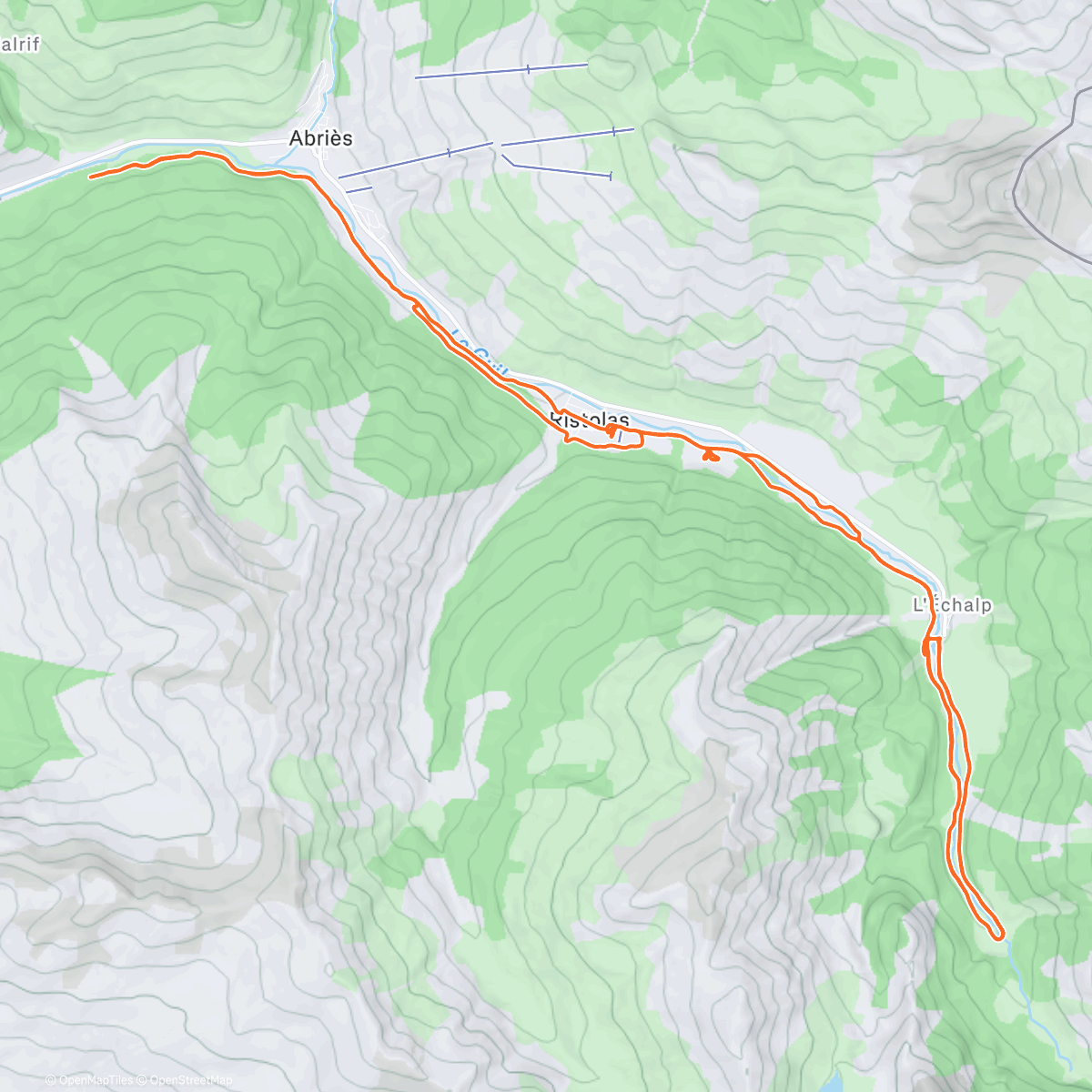 Карта физической активности (Ski nordique le matin)
