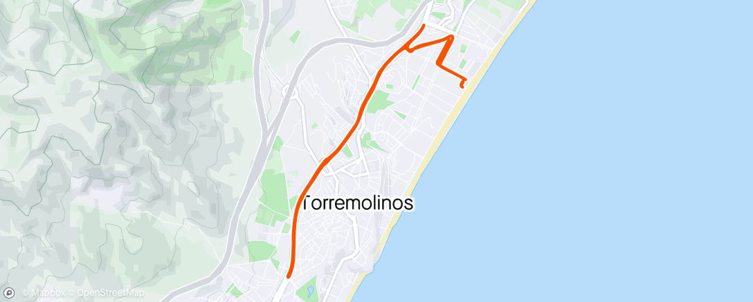 Map of the activity, Sprint WM Torremolinos