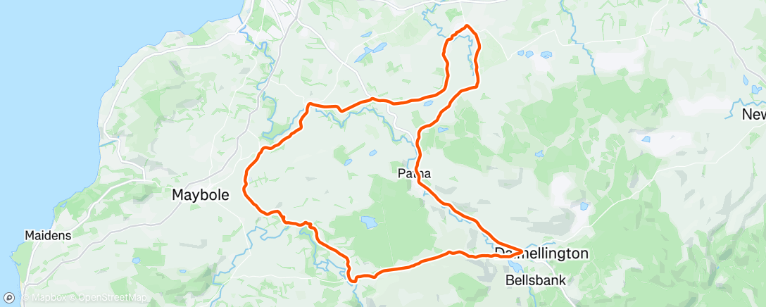 Map of the activity, Afternoon Ride