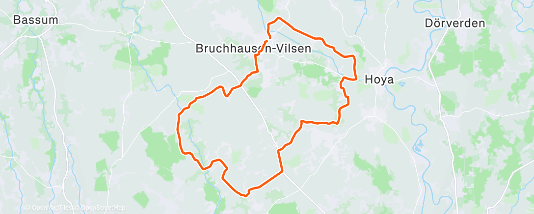 Map of the activity, Fahrt am Morgen