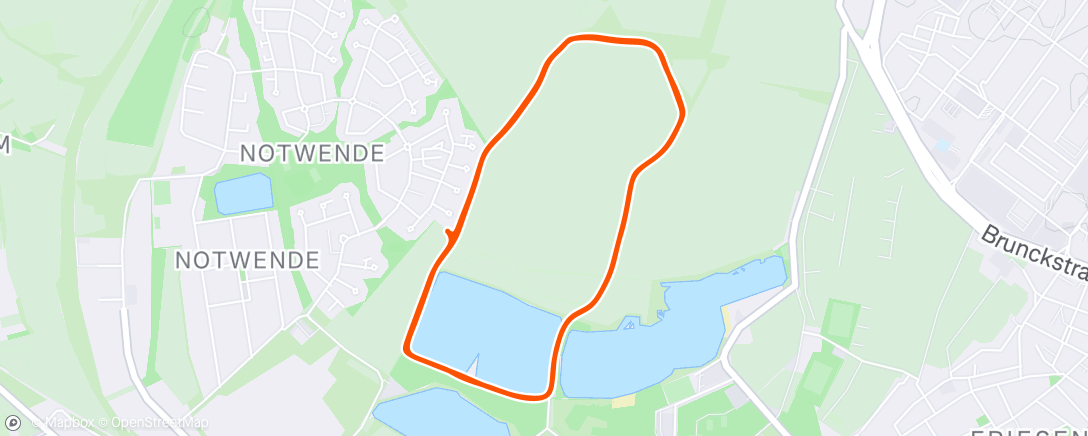 Map of the activity, Pushup-Run 7x(1km + 10PushUps)