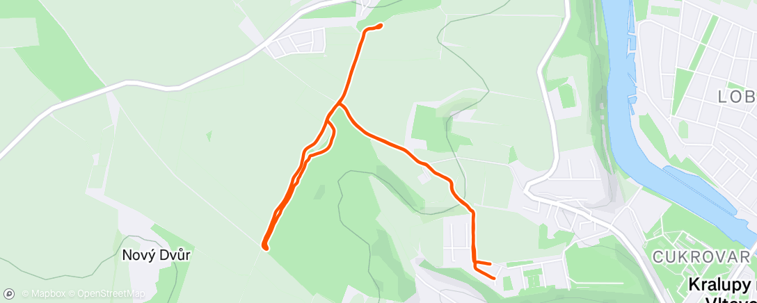 Map of the activity, Evening Run