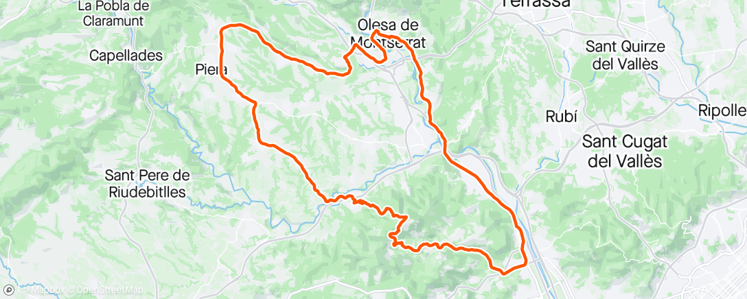 Map of the activity, Creu aragall y vuelta por piera