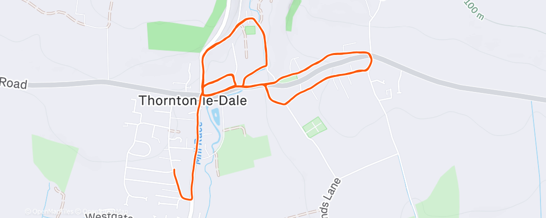 Map of the activity, 7k zone 2/easy