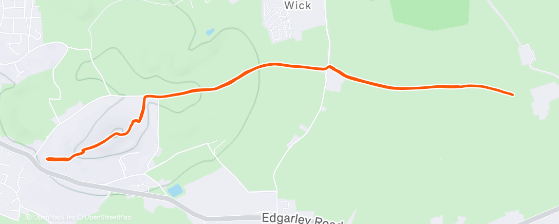 Map of the activity, Afternoon Walk