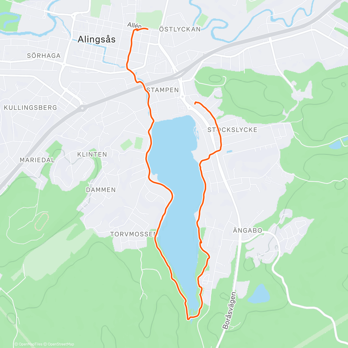 Map of the activity, Morning Walk med fru 🎅