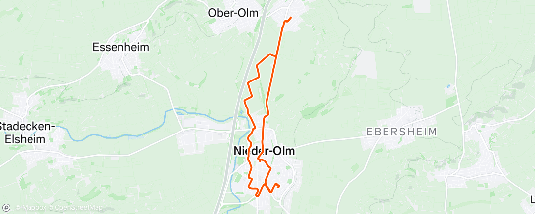 Karte der Aktivität „Radfahrt am Nachmittag”