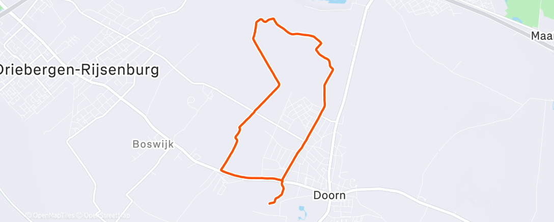 Map of the activity, Lunch Run